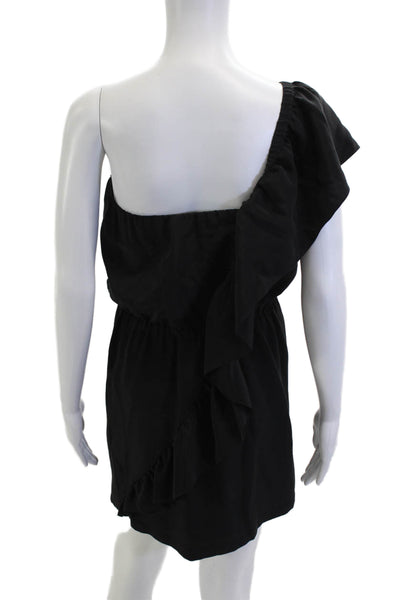 Mason Womens Mini Shift Dress Black 100% Silk Sleeveless Designer Size 6