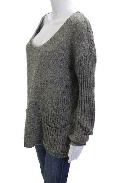 Ella Moss Unisex Pullover Sweater Gray Butterfly Round Neck Long Sleeve Size M