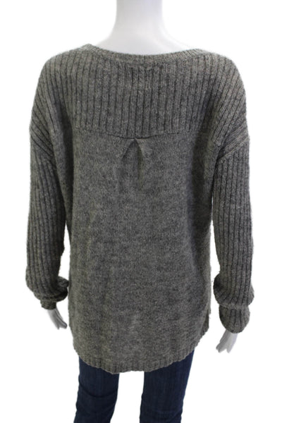 Ella Moss Unisex Pullover Sweater Gray Butterfly Round Neck Long Sleeve Size M