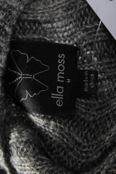 Ella Moss Unisex Pullover Sweater Gray Butterfly Round Neck Long Sleeve Size M