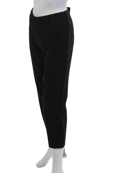 Eileen Fisher Womens Black Cropped Ankle Pants Viscose Blend Size M