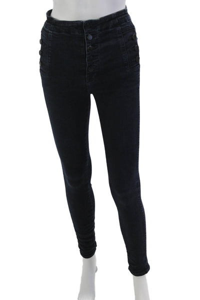 J Brand Women Skinny Jeans Dark Blue Mid Rise 26 Inseam Size 24