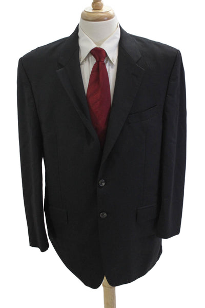 Lauren Ralph Lauren Mens Classic Black Wool Cashmere Suit Jacket Button Size 42