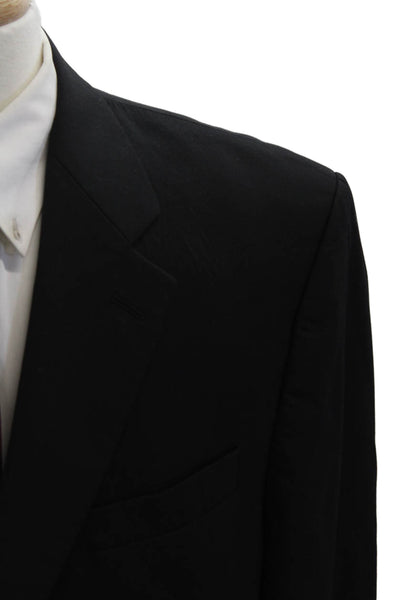 Lauren Ralph Lauren Mens Classic Black Wool Cashmere Suit Jacket Button Size 42