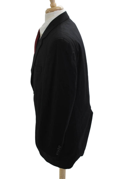 Lauren Ralph Lauren Mens Classic Black Wool Cashmere Suit Jacket Button Size 42