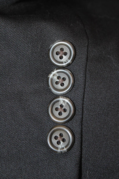 Lauren Ralph Lauren Mens Classic Black Wool Cashmere Suit Jacket Button Size 42
