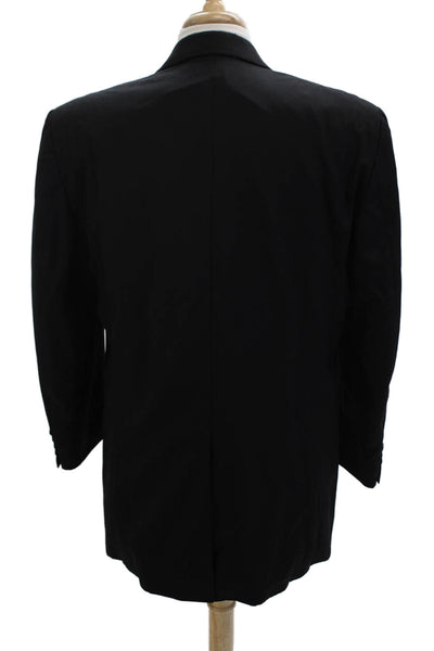 Lauren Ralph Lauren Mens Classic Black Wool Cashmere Suit Jacket Button Size 42