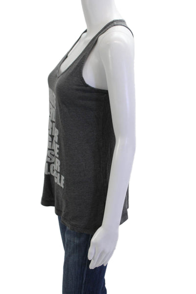 Soul Cycle Womens Basic Graphic Tank Dark Gray Size M