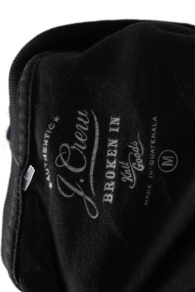 J Crew Mens Black V-Neck 100% Cotton Short Sleeve T-Shirt Size M