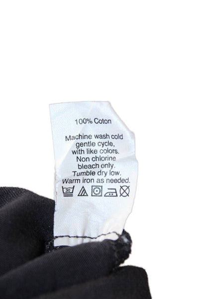 J Crew Mens Black V-Neck 100% Cotton Short Sleeve T-Shirt Size M