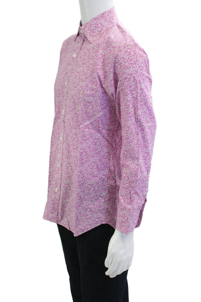 Bonobos Mens Cotton Collared Floral Print Button Down Shirt Pink Size 32