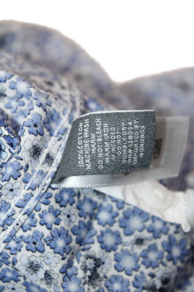 Bonobos Mens Cotton Collared Long Sleeve Floral Button Down Shirt Blue Size 32