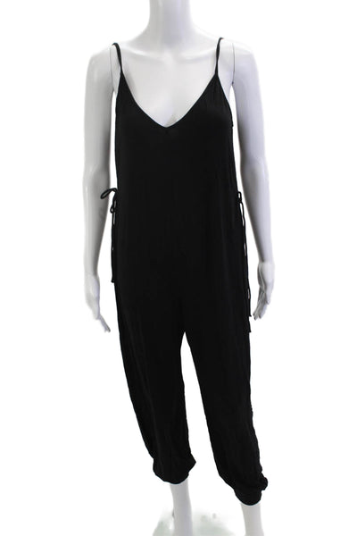 Eberjey Womens Jumpsuit Black Scoop Neck Sleeveless Viscose Spandex Size S