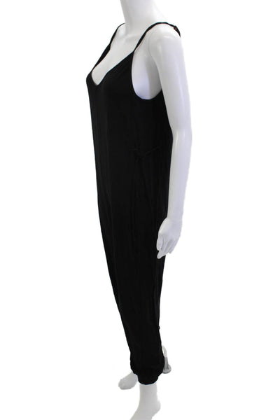 Eberjey Womens Jumpsuit Black Scoop Neck Sleeveless Viscose Spandex Size S