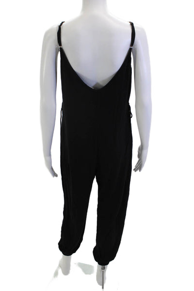 Eberjey Womens Jumpsuit Black Scoop Neck Sleeveless Viscose Spandex Size S