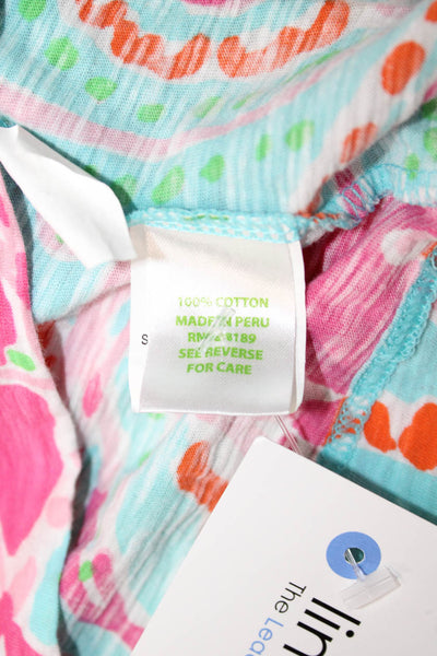 Lilly Pulitzer Women Light Blue Sleeveless Tank Sundress Knee Length Size S