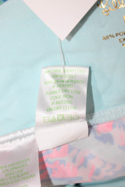 Lilly Pulitzer Womens Capri Floral Leggings Blue Size M