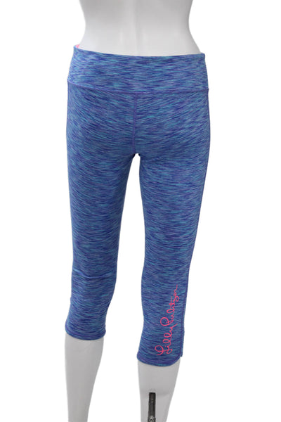Lilly Pulitzer Womens Blue Capri Leggings Size M
