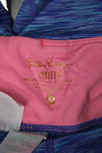Lilly Pulitzer Womens Blue Capri Leggings Size M