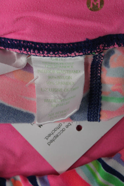 Lilly Pulitzer Women Dark Blue Floral Capri Leggings Size M