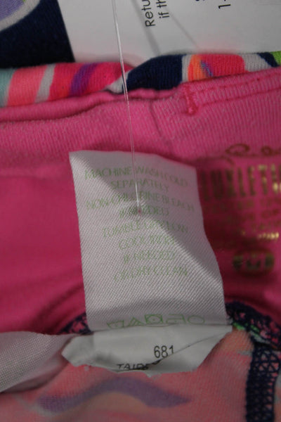 Lilly Pulitzer Women Dark Blue Floral Capri Leggings Size M