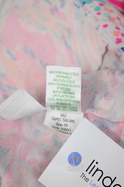 Lilly Pulitzer Women Sweatshirt Pink Mock Neck Long Sleeve Cotton Size S