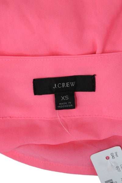J Crew Women Sleeveless V Neck Pink Polyester Blouse Size XS