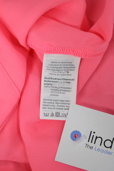 J Crew Women Sleeveless V Neck Pink Polyester Blouse Size XS