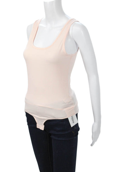 J Crew Womens Sleeveless Square Neck Bodysuit Pink Size S