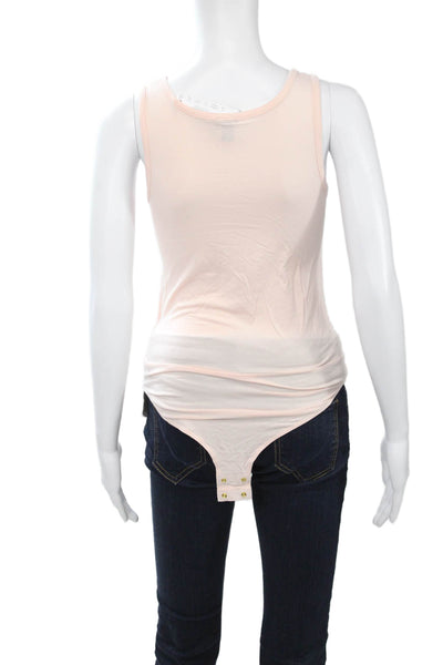 J Crew Womens Sleeveless Square Neck Bodysuit Pink Size S