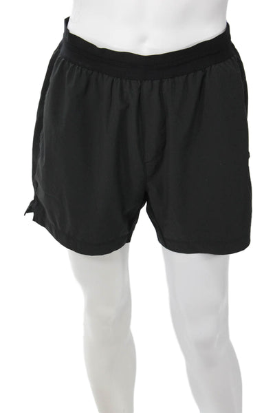 Rhone Mens Sweat Shorts Black 90%Poly 10%Elastane Zip Size L