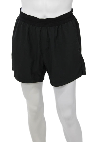 Rhone Mens Sweat Shorts Black 90%Poly 10%Elastane Zip Size L