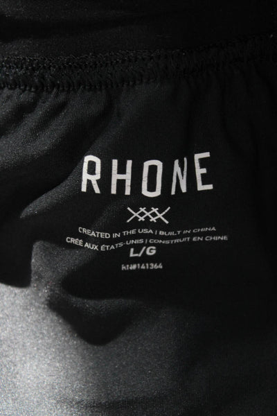Rhone Mens Sweat Shorts Black Nylon Blend Size L