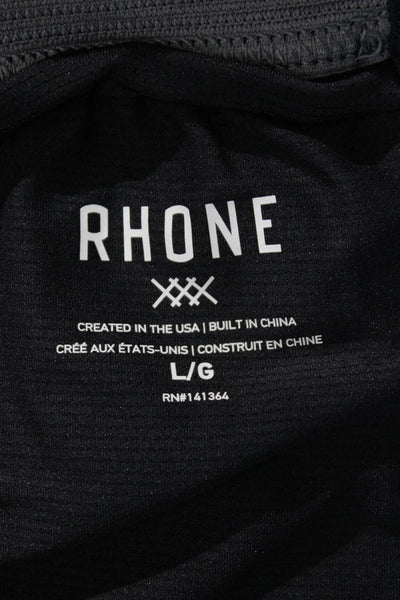 Rhone Mens Sweat Shorts Black Athletic 86% Recycled Poly 14% Elastane Size L