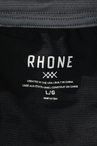 Rhone Mens Beige Drawstring Beach Shorts Size L