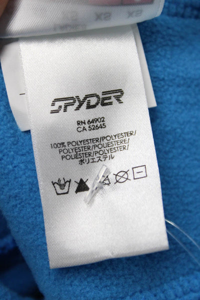 Spyder Womens Full Zip High Neck Blue Polyester Sweater Size XS