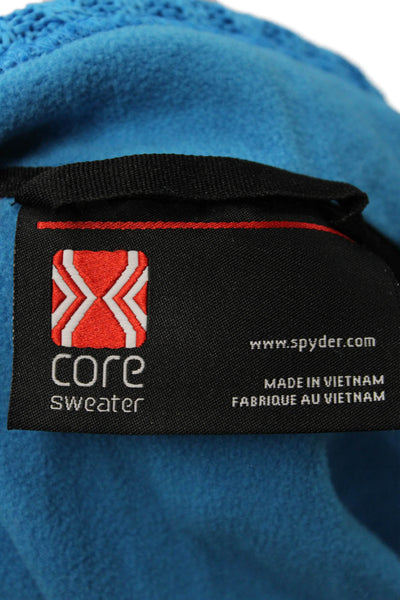Spyder Womens Full Zip High Neck Blue Polyester Sweater Size XS