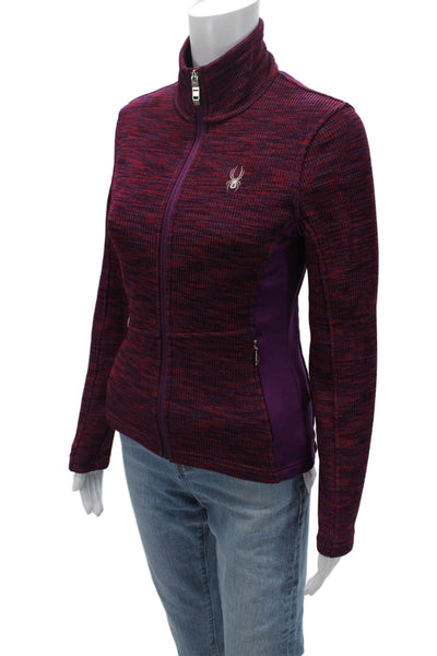 Spyder Womens Purple Zip Jacket High Neck Polyester Long Sleeve Size XS