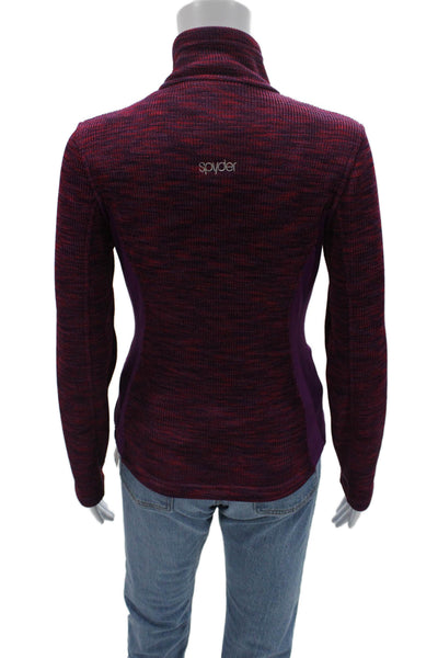 Spyder Womens Purple Zip Jacket High Neck Polyester Long Sleeve Size XS