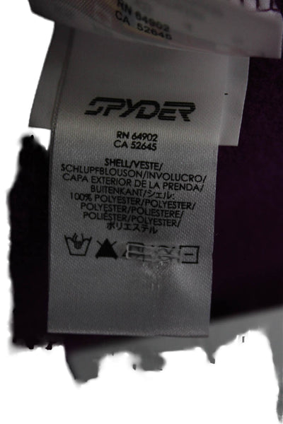 Spyder Womens Purple Zip Jacket High Neck Polyester Long Sleeve Size XS