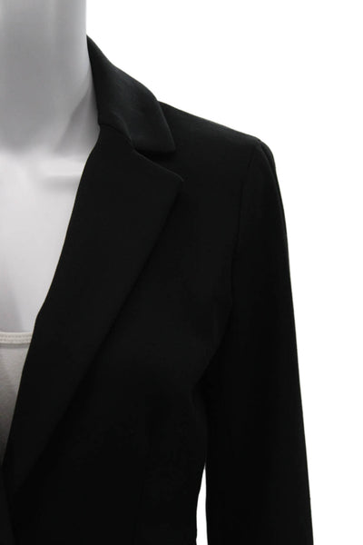 J Crew Women Black Collared Button Long Sleeve Classic Blazer Size 2