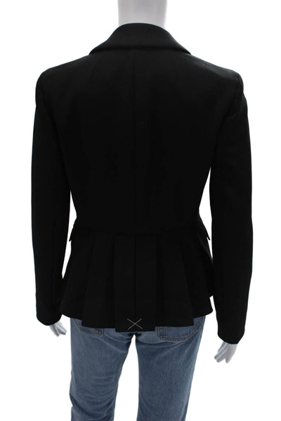 J Crew Women Black Collared Button Long Sleeve Classic Blazer Size 2