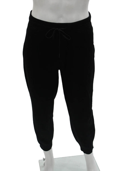 Theory Unisex Jogger Sweatpants Black Drawstring Cotton Blend Size M