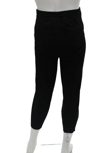 Theory Unisex Jogger Sweatpants Black Drawstring Cotton Blend Size M