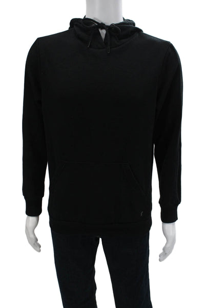 The Perfect Jean Mens Pullover Hoodie Black Drawstring Long Sleeve Size S