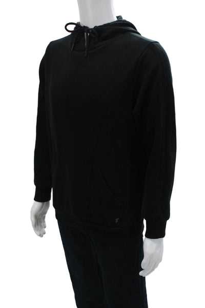 The Perfect Jean Mens Pullover Hoodie Black Drawstring Long Sleeve Size S