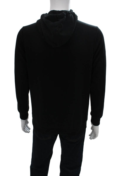 The Perfect Jean Mens Pullover Hoodie Black Drawstring Long Sleeve Size S