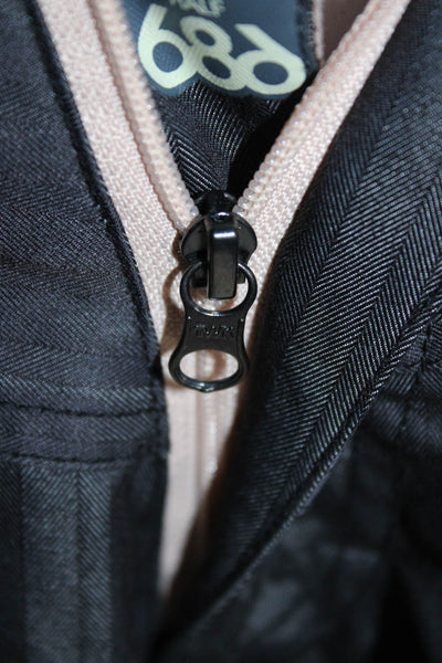686 Mens Cargo Snow Pants Black Herringbone Nylon Button Inseam 27 Size XS