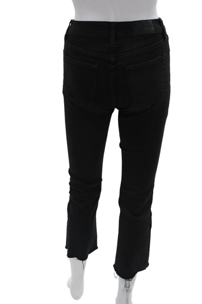 Pistola Women Cropped Skinny Black Jeans Mid Rise Inseam 26 Size 24