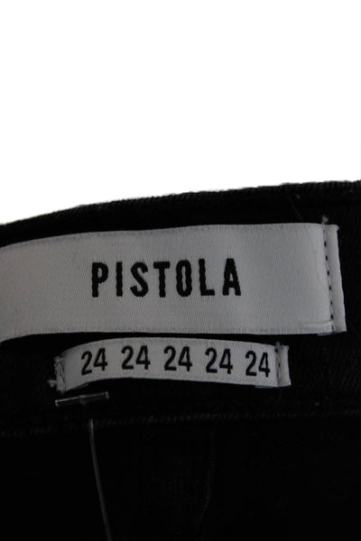 Pistola Women Cropped Skinny Black Jeans Mid Rise Inseam 26 Size 24